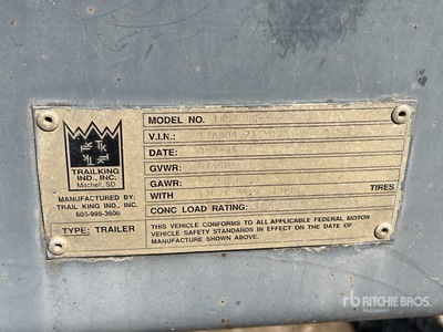 1995 Trail King TK54BDU-402 40 ft T/A Belly Dump Trailer