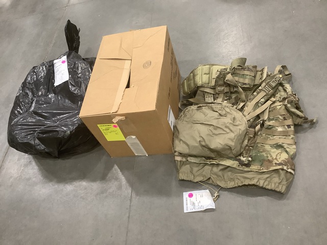 (2) Field Packs, (19) Hydration System Carriers & Assorted Items