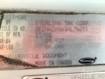 2003 Sterling LT9500 6x4 Vacuum Tanker Truck