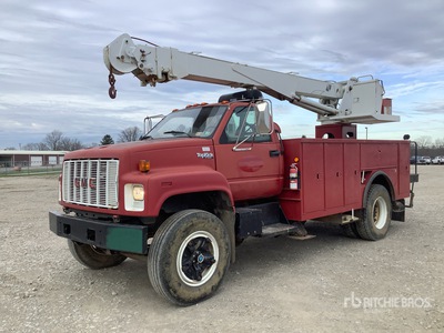 Telelect Commander 4500 on 1991 GMC Top Kick C7500 4x2 Camion excavadora