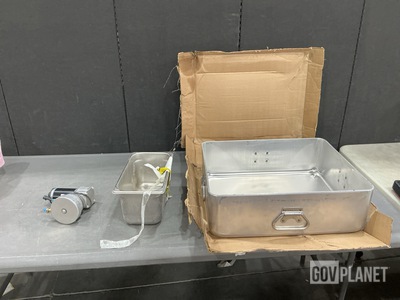 (23) Steam Pans, (2) MBU Assemblies, (2) Pans & Assorted Items