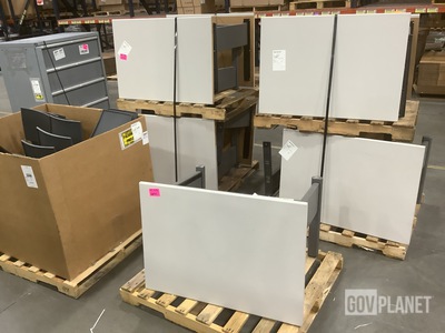 (9) Desks, (12) Chairs & (1) Lista Filing Cabinet