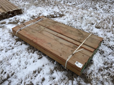 Quantity of (63) 1 x 6 x 6 ft Treated Timmerhout