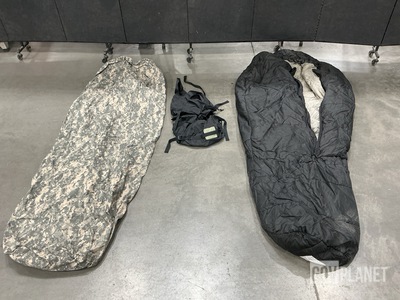 (3) Extreme Cold Weather Sleeping Bags, (8) Bivy Covers & Assorted Items