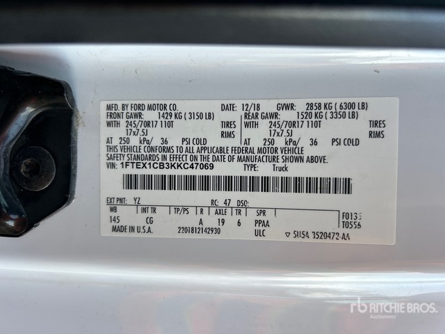 2019 Ford F-150 XL 4x2 Extended Cab Pickup