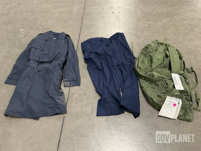 (19) All-Weather Coats, (20) Pairs of Men's Trousers & Assorted Items