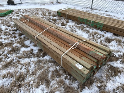 Quantity of (28) 4 x 4 x 10 ft Treated Timmerhout