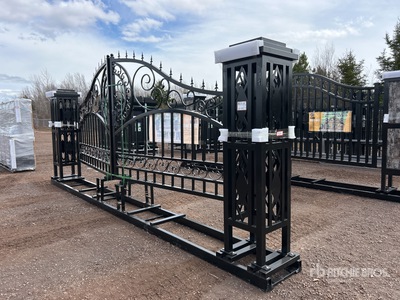 2026 Suihe NFG-20FGP-D03 20 ft Wrought Iron Bi-Parting Driveway Gate (Unused)