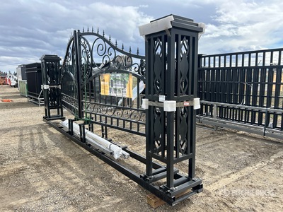2026 Suihe NFG-20FGP-EU 20 ft x 5 ft Wrought Iron Bi-Parting Puerta de entrada (Unused)