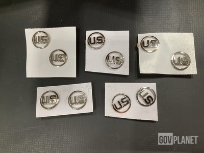 (750) Pairs of Mirror Finish U.S. Letters Collar Pins