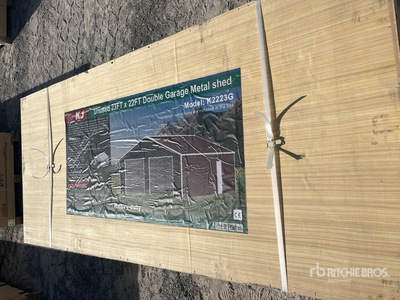 2026 KJ K2223G 23 ft x 22 ft Double Garage Metal Storage Building (Unused)