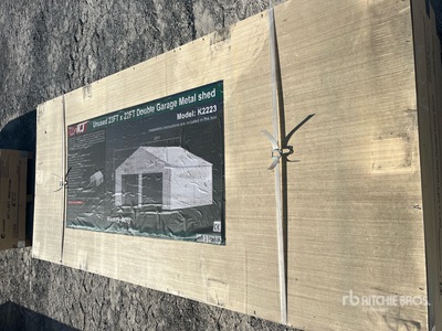 2026 KJ K2223 23 ft x 22 ft Double Garage Metal Storage Building (Unused)