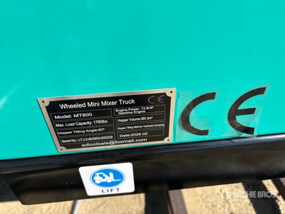 2026 SKLP SL-MT800 Mixer Concrete Buggy (Unused)