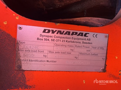 2009 Dynapac CC424HF Compacteur Vibrant Tandem Mixte Rouleau mixte