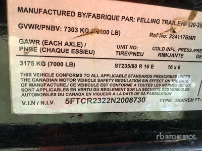 2022 Felling FT-14-2R Reel Trailer