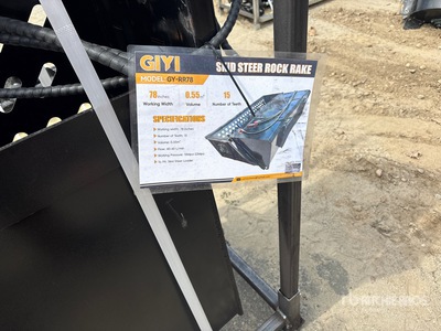 2026 GIYI GY-RR78 78 in Skid Steer Rock Rake (Unused)