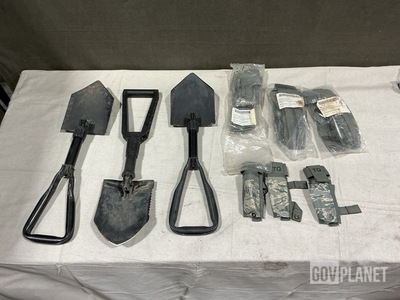 (11) Entrenching Hand Tools, (31) Pistol Holster Carriers & Assorted Items