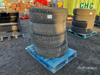 Quantity of (4) 315/70R22.5 Tires