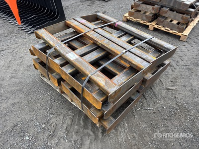 Quantity of (10) Kit Containers QT-F-BLANK Skid Steer Attachment Mounting Plate (Unused)