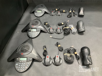 (3) Polycom SoundStation 2 Conference Phones
