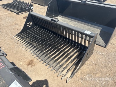 2025 Kit Containers QT-SG-S76-V3 76 in Skeleton Skid Steer Grapple Bucket (Unused)