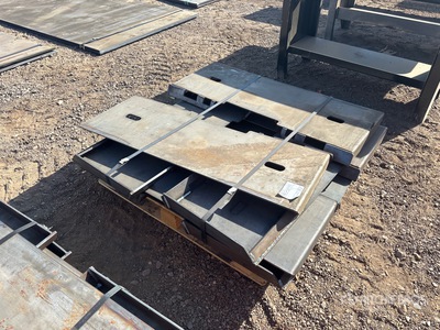 Quantity of (10) 2025 Kit Containers QT-F-BLANK 46 in Skid Steer Fork Frame (Unused)