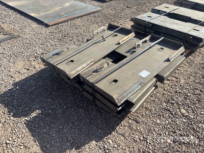 Quantity of (10) 2025 Kit Containers QT-F-BLANK 46 in Skid Steer Fork Frame (Unused)