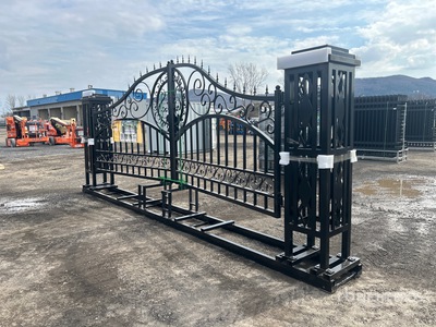 2026 Suihe NFG-20FGP-D03 20 ft Wrought Iron Bi-Parting Driveway Gate (Unused)