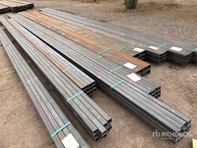 Quantity of 2025 Kit Containers 14ga Wall 2 in x 2 in Steel Tube (Unused)