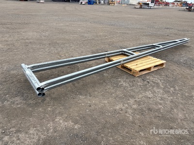 Quantity of (4) 18 ft Galvanized Fence Gates (Unused)