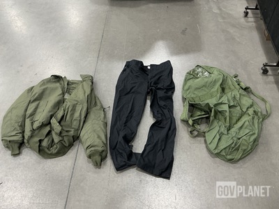 (1) Cold Weather Jacket, (12) Duffel Bags & Assorted Items