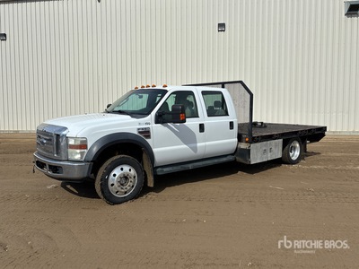 2008 Ford F-550 XLT 4x4 Crew Cab Flatbed Truck