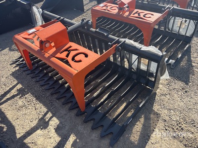 2025 Kit Containers QT-SG-S76-V3 76 in Skeleton 76 in. Single Cylinder Skeleton Skid Steer Grapple Bucket (Unused)