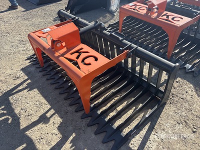 2025 Kit Containers QT-SG-S76-V3 76 in Skeleton 76 in. Single Cylinder Skeleton Skid Steer Grapple Bucket (Unused)