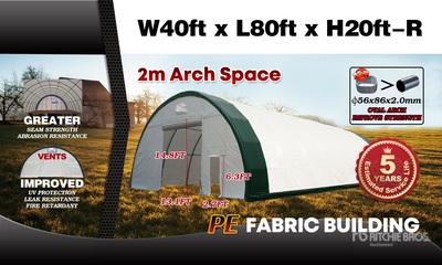 2026 suhivelee S408020R-300gPE 40 ft x 80 ft x 20 ft Bâtiment d'entreposage (Unused)