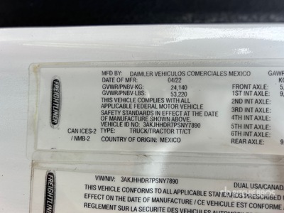 2023 Freightliner Cascadia 126 6x4 T/A Sleeper Truck Tractor