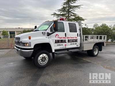 2006 Chevrolet C4500 4x4 Crew Cab Flatbed Truck