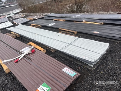 Quantity of Grey Metal Roof Panel