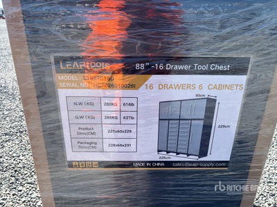 2026 LEAP LT88TC16D 2235mm 88"-16 Drawer Chest Cabinet Tool Box (Unused)