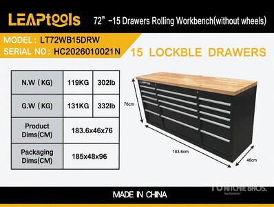 LEAP LT72WB15DRW ベンチ (Unused)