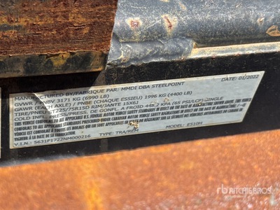 2022 MMDI 510RCMPH 15 ft T/A Equipment Trailer