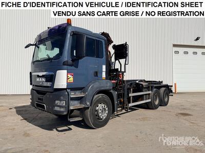 2010 MAN TGS33.360 6x4 6x2 Camion Ampliroll Ciężarówka typu Roll-Off