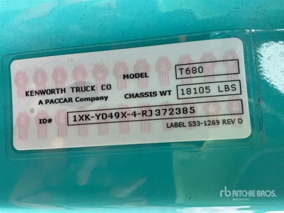 2024 Kenworth T680 6x4 T/A Sleeper Truck Tractor