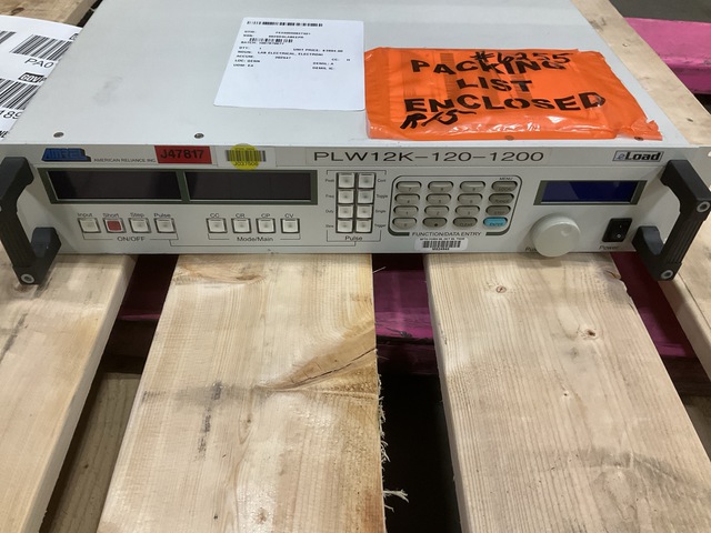 American Reliance PLW12K-120-1200 Electronic Load American Reliance PLW12K-120-1200 Electronic Load