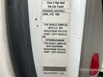 2018 Peterbilt 579 4x2 Ciągnik siodłowy z kabiną dzienną S/A