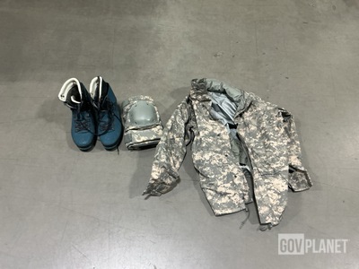 (7) Pairs of Men’s Boots, (1) Cold Weather Parka & Assorted Items