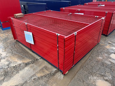 Quantity of (30) Canex 7 ft 6 in x 6 ft Powder Coated Temporary Site Fence (Unused)