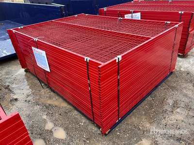 Quantity of (30) Canex 7 ft 6 in x 6 ft Powder Coated Temporary Site Fence (Unused)