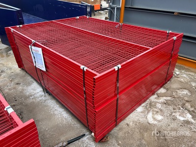 Quantity of (30) Canex 7 ft 6 in x 6 ft Powder Coated Temporary Site Fence (Unused)