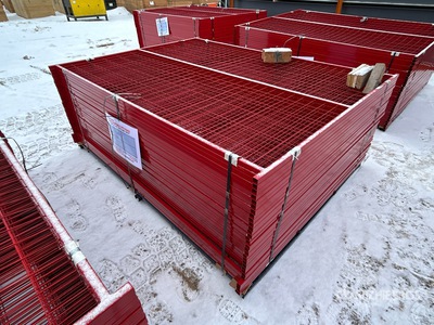 Quantity of (30) Canex 7 ft 6 in x 5 ft 10 in Power Coated Site Fence (Unused)